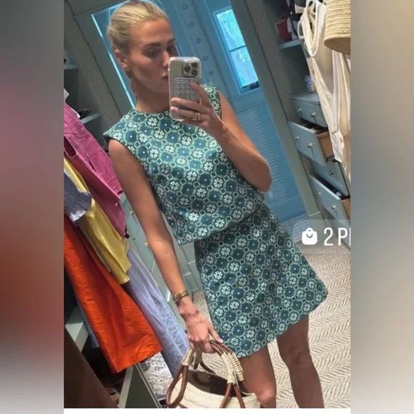 NWT. Julia Amory Gidget Skirt and Slim Top-Peacoat - Picture 3 of 3